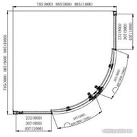 Душевой уголок Aquatek 100x100 AQ ARI RO 10020CH (хром/прозрачное стекло)