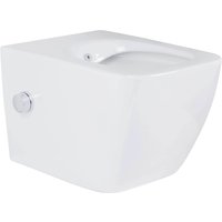 Унитаз подвесной Roxen Cube bidet в комплекте с инсталляцией StounFix Dual Fresh 6 в 1 968472 (кнопка: брашированное золото)