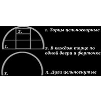 Каркас теплицы КомфортПром 3.5x8м(1) 10014098