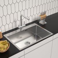 Кухонная мойка ARFEKA ECO AR 700*500 SATIN DECOR VOLCANIC ROCK