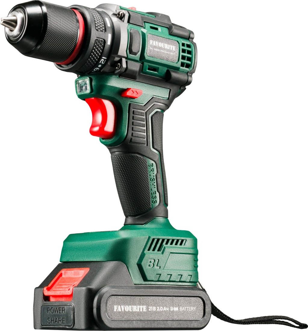 

Дрель-шуруповерт Favourite DC NB21 PROMO Set 121158221 (с 2-мя АКБ, кейс)