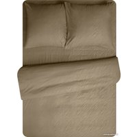 Евро комплект постельного белья Amore Mio Мако-сатин Тиснение Wild Микрофибра Евро 58500 (коричневый)