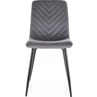 Стул Signal Daren Velvet Bluvel 14 (серый/черный)