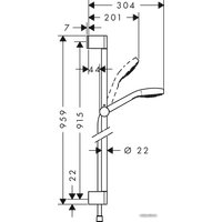 Душевой гарнитур  Hansgrohe Croma Select S Multi [26570400]