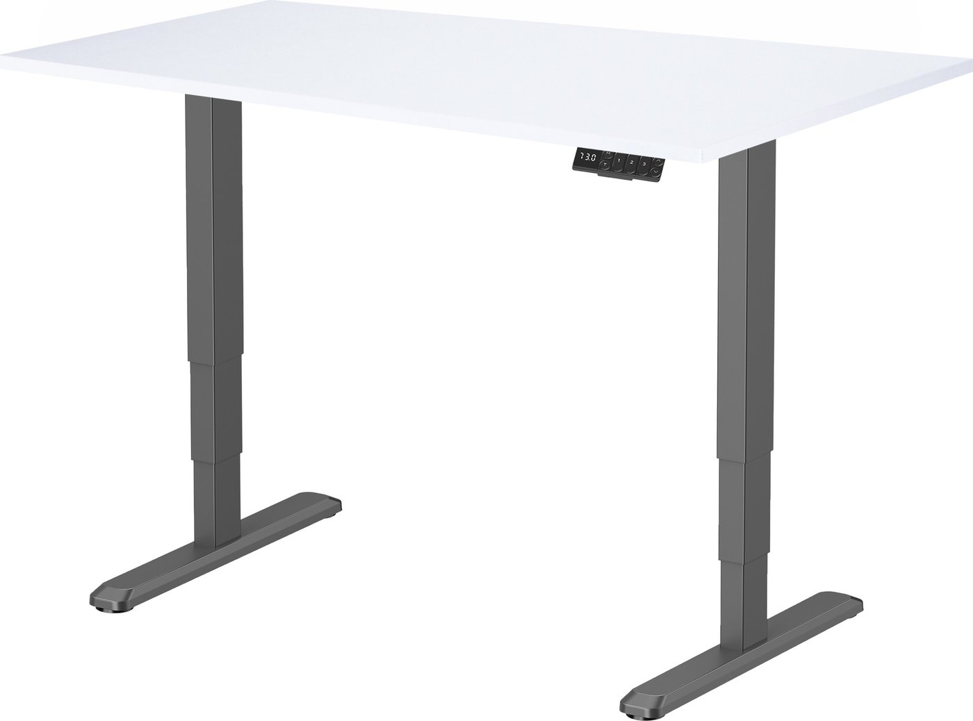 Стол с регулировкой высоты ErgoSmart Unique Ergo Desk 1360x800x36мм (альпийский белый/черный)