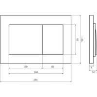 Панель смыва Axus 097LS Slim (сатин)