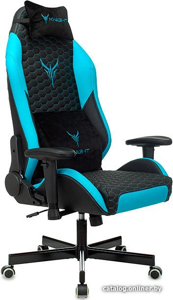 Игровое (геймерское) кресло Knight Neon (черный/голубой)