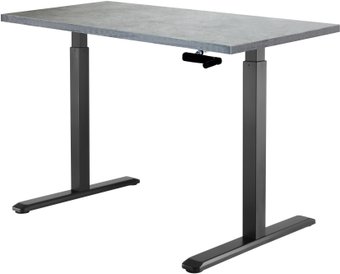 Стол с регулировкой высоты ErgoSmart Manual Desk 1360x800x36 мм (бетон чикаго светло-серый/черный)