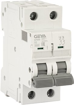 

Выключатель автоматический GEYA GYM9 2P 2А D 6кА GYM92P2D