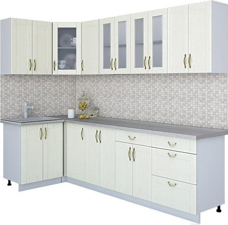 

Готовая кухня Интерлиния Мила Крафт 1.2x2.8 (дуб снежный)