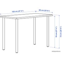 Стол Ikea Лагкаптен/Адильс 794.169.73 (голубой/белый)