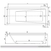 Ванна Excellent Wave 180x80 (с ножками)