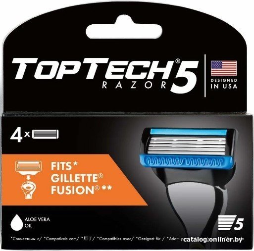 TopTech Razor 5 (4 шт) сменные кассеты для бритья купить в Минске