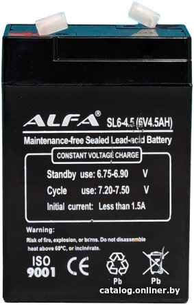 Аккумулятор для ИБП ALFA SL6-4.5 (6V-4.5Ah)