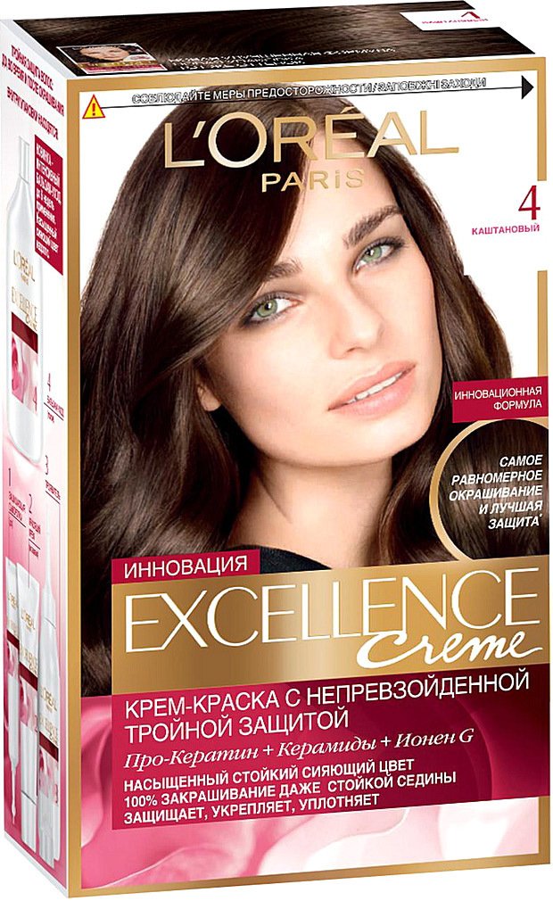 

Крем-краска для волос L'Oreal Excellence 4.0 Каштановый