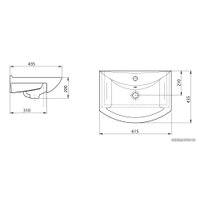 Умывальник Santeri Грация 61.5x43.5 [1.3120.3.S00.11B.0]
