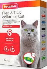 Ошейник от блох и клещей Beaphar Flea&Tick collar от блох и клещей для котов 35 см (зеленый)