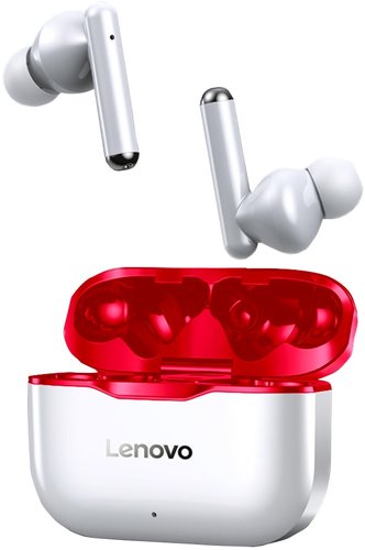 Наушники Lenovo LivePods LP1 (белый/красный)