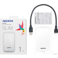 Внешний накопитель ADATA HV300 AHV300-1TU31-CWH 1TB (белый)