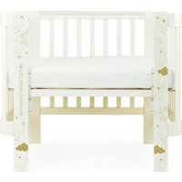 Кроватка-трансформер Happy Baby Mommy Love с расширителем 95026 (milky)