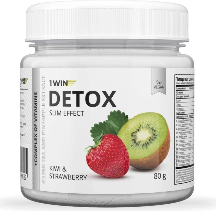 

БАД 1WIN Detox Slim Effect + экстракт зеленого чая (киви-клубника, 80 г)