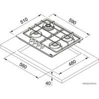 Варочная панель Franke Smart FHSM 604 3G DC XS C