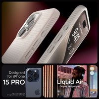 Чехол для телефона Spigen Liquid Air для iPhone 15 Pro ACS07217 (серый)