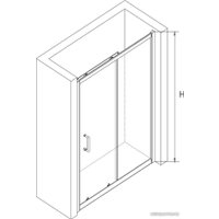 Душевая дверь RGW PA-14 41081417-11 170 (хром/прозрачное стекло)