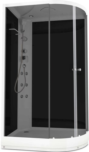 Душевая кабина Domani-Spa Delight 128 120x80 R с гидромассажем (черный/тонированное)