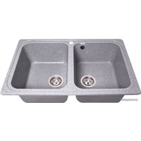 Кухонная мойка GranAlliance G-53 (темно-серый, с сифоном)
