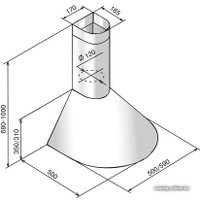 Кухонная вытяжка Elikor Эпсилон 60П-430-П3Л (молоко/золото)