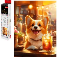Алмазная мозаика  Феникс+ Корги с лимонадом 70818