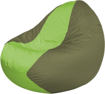 Кресло-мешок Flagman Classic K2.1-110 (темно-оливковый/салатовый)