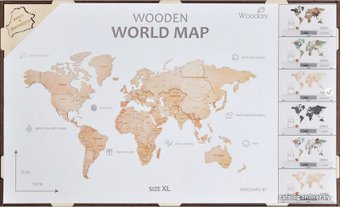Пазл Woodary Карта мира XL 3146