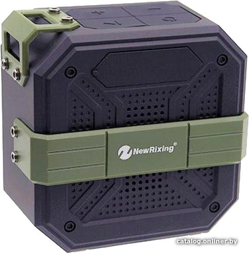 Беспроводная колонка NewRixing NR-103 (черный/зеленый)