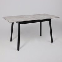 Кухонный стол Мамадома Tirk radial-110 раздвижной 110-142х70 (серый сланец/черный)