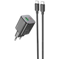 Сетевое зарядное Hoco N41 USB Type-C (черный)