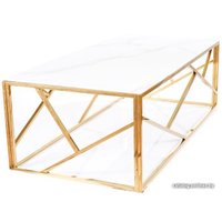 Журнальный столик Signal Escada A II (эффект белого мрамора/золотой)