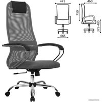 Офисное кресло Metta SU-B-8 (хром, светло-серый)