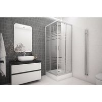 Душевой уголок Метакам Universal 90x90 KKS_016269 (серый/текстурированное стекло)