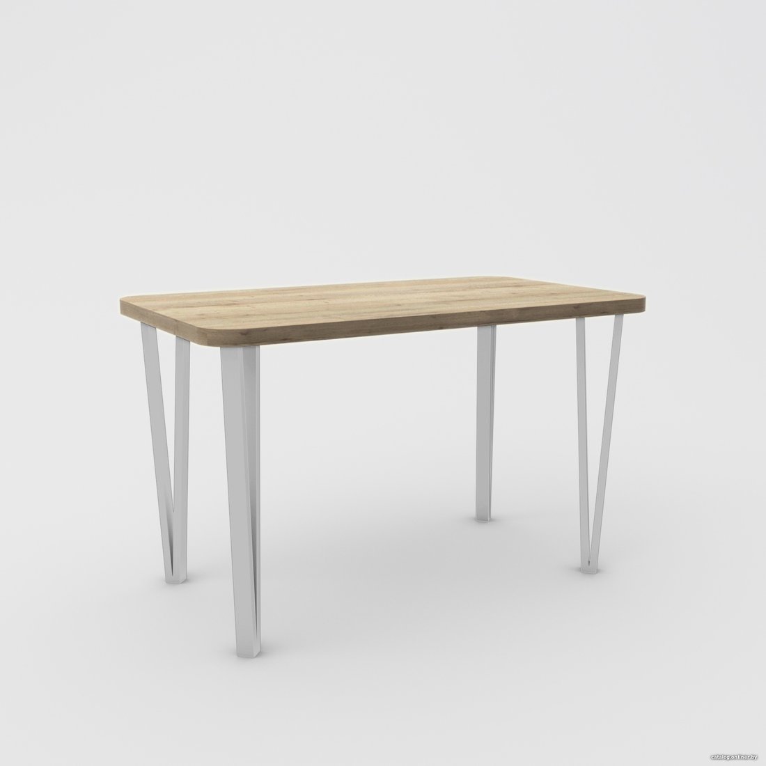 Кухонный стол Hype Mebel Польский 125x75 (белый/дуб галифакс натуральный)