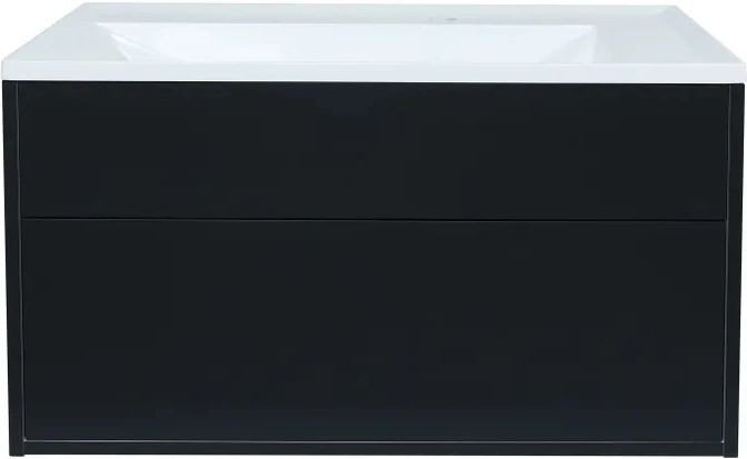 Uperwood Тумба с умывальником Lotus Premium 80 см (черный)