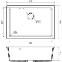 Кухонная мойка GranFest GF-Urban-4565 (черный)