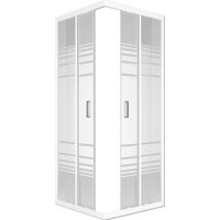 Душевой уголок Метакам City Trend White 90x90x185 556637 (текстурированное стекло, без поддона)