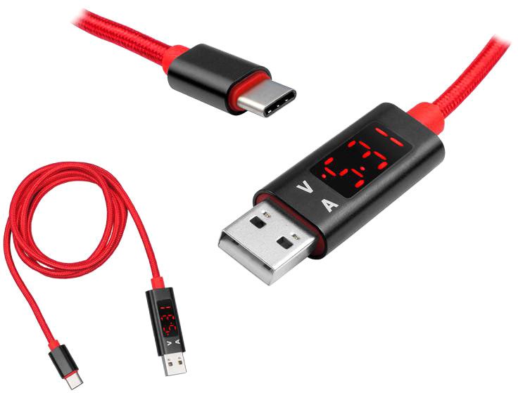 

Кабель Lexton LX8578 USB Type-A - USB Type-C (1 м, красный)