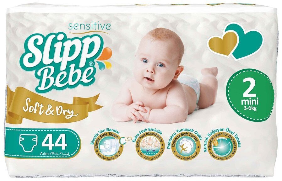 

Подгузники Slipp Bebe №2 3-6 кг (44 шт)