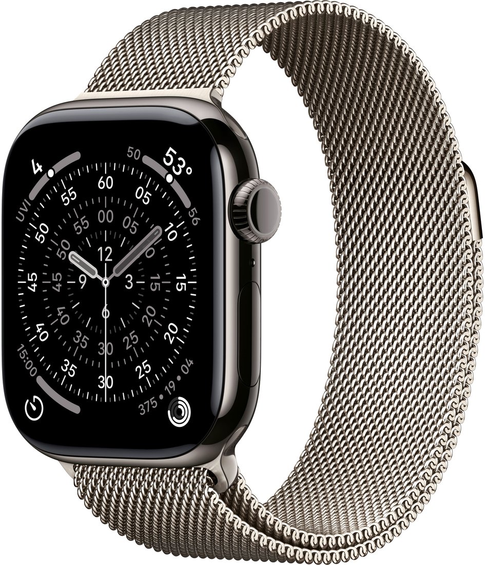 Умные часы Apple Watch Series 11 LTE 46 мм (титановый корпус, природный/природный, миланская петля)