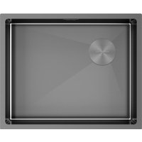 Кухонная мойка Paulmark NEXT-SKEW 54 UNI PM885444-GM (черный/вороненая сталь)