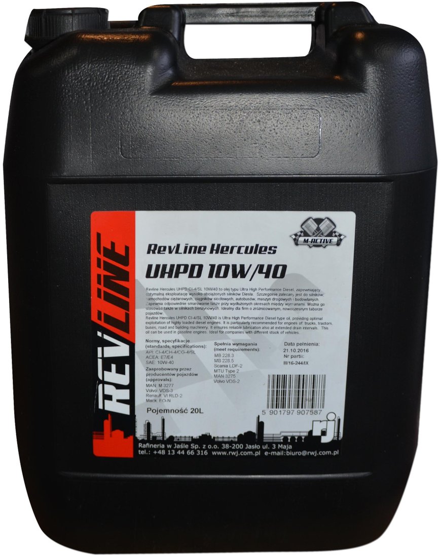 

Моторное масло Revline Hercules UHPD 10W-40 20л