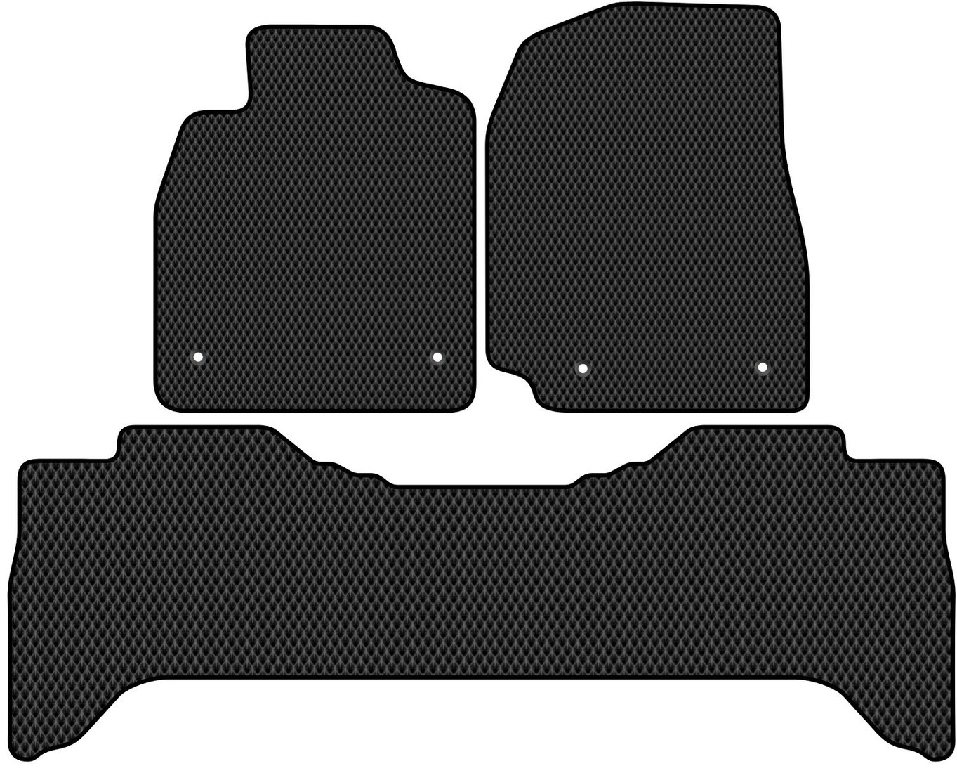 Комплект ковриков для авто Alicosta Lexus LX470 (suv / j100) 2002 - 2007 (черный, ромб)